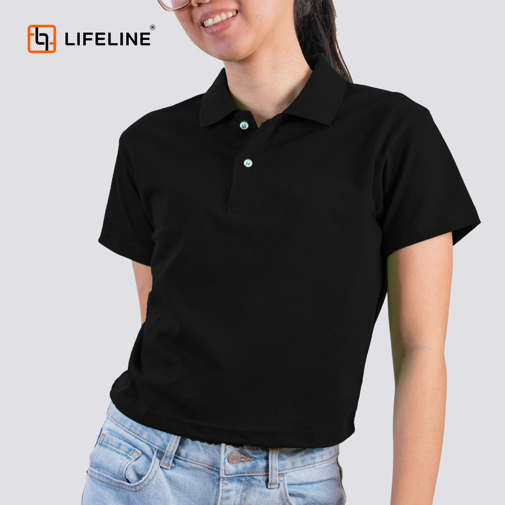 Lifeline Crop Top Polo Shirt