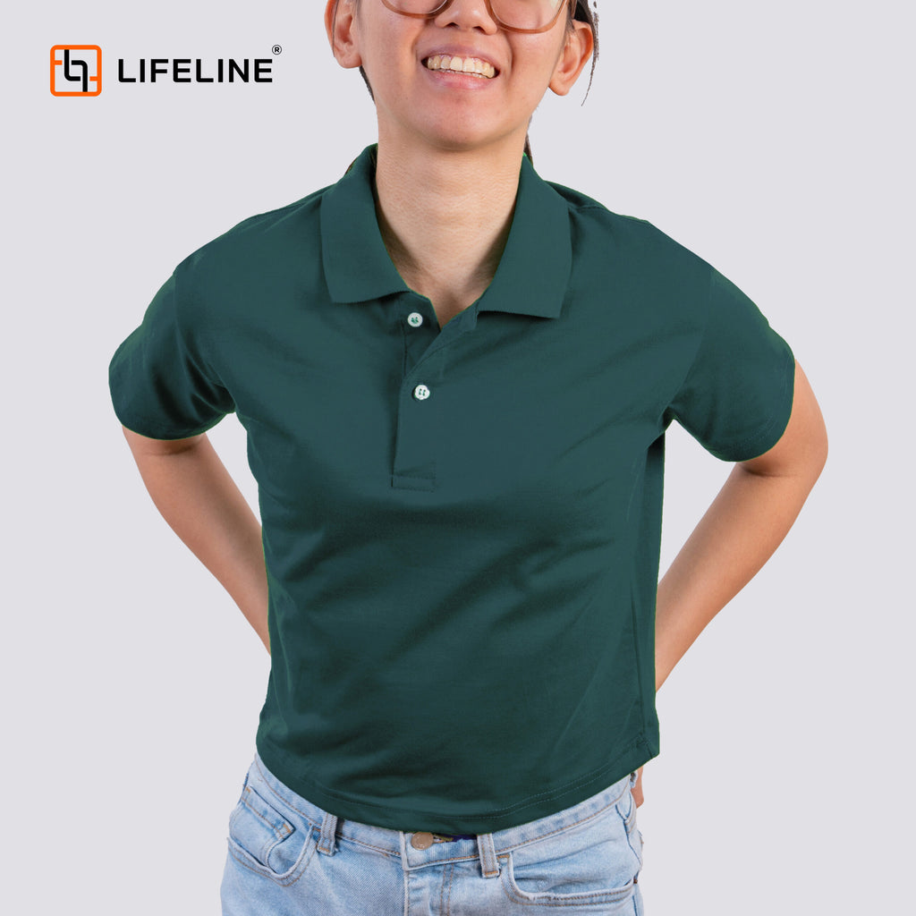 Lifeline Crop Top Polo Shirt
