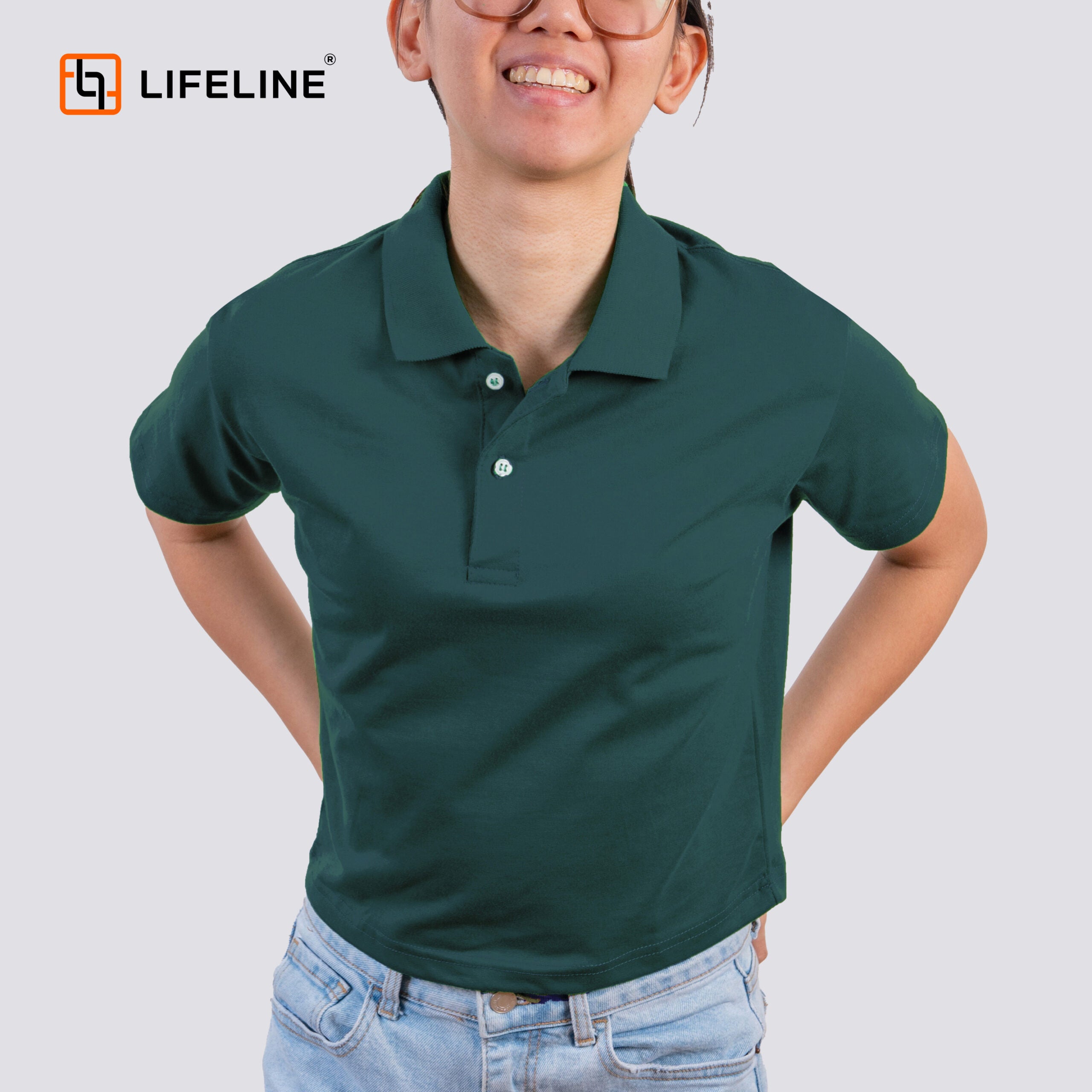 Lifeline Crop Top Polo Shirt