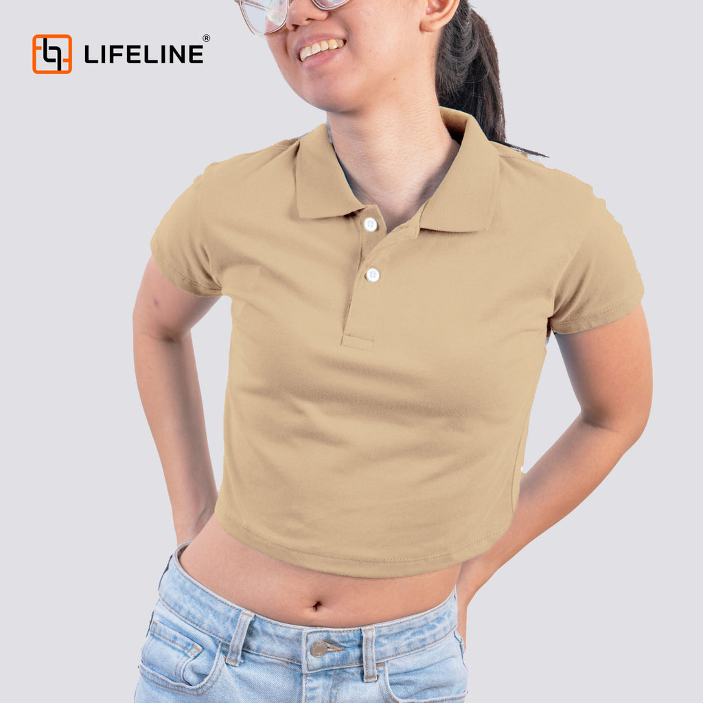 Lifeline Crop Top Polo Shirt