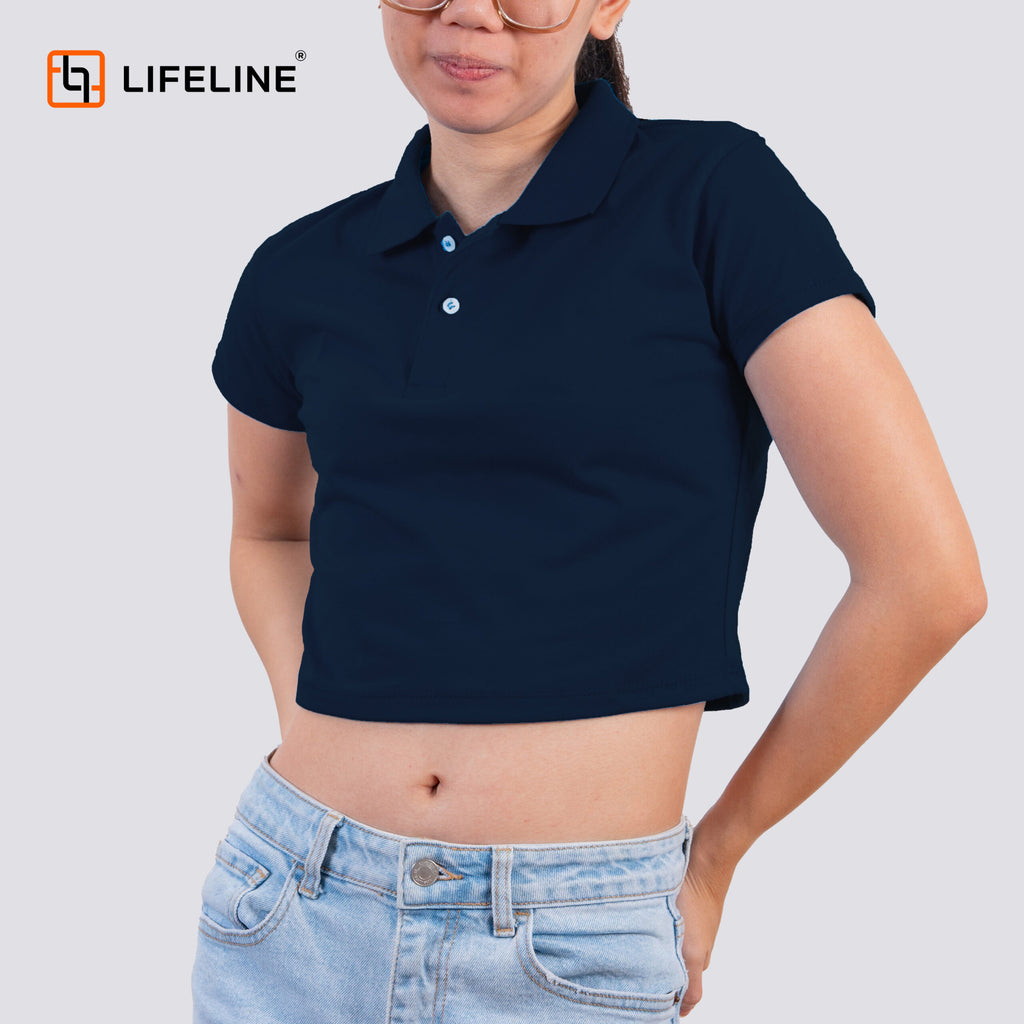 Lifeline Crop Top Polo Shirt