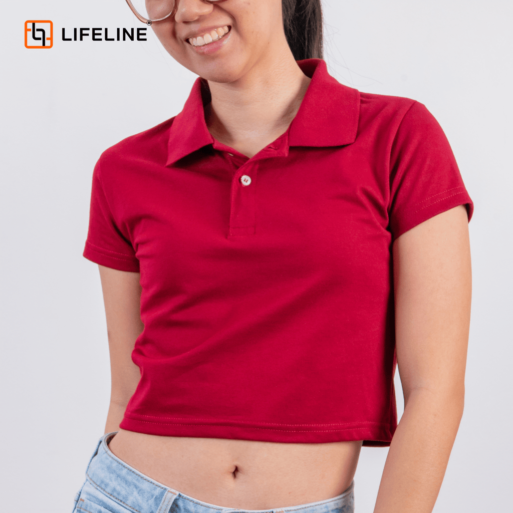 Lifeline Crop Top Polo Shirt
