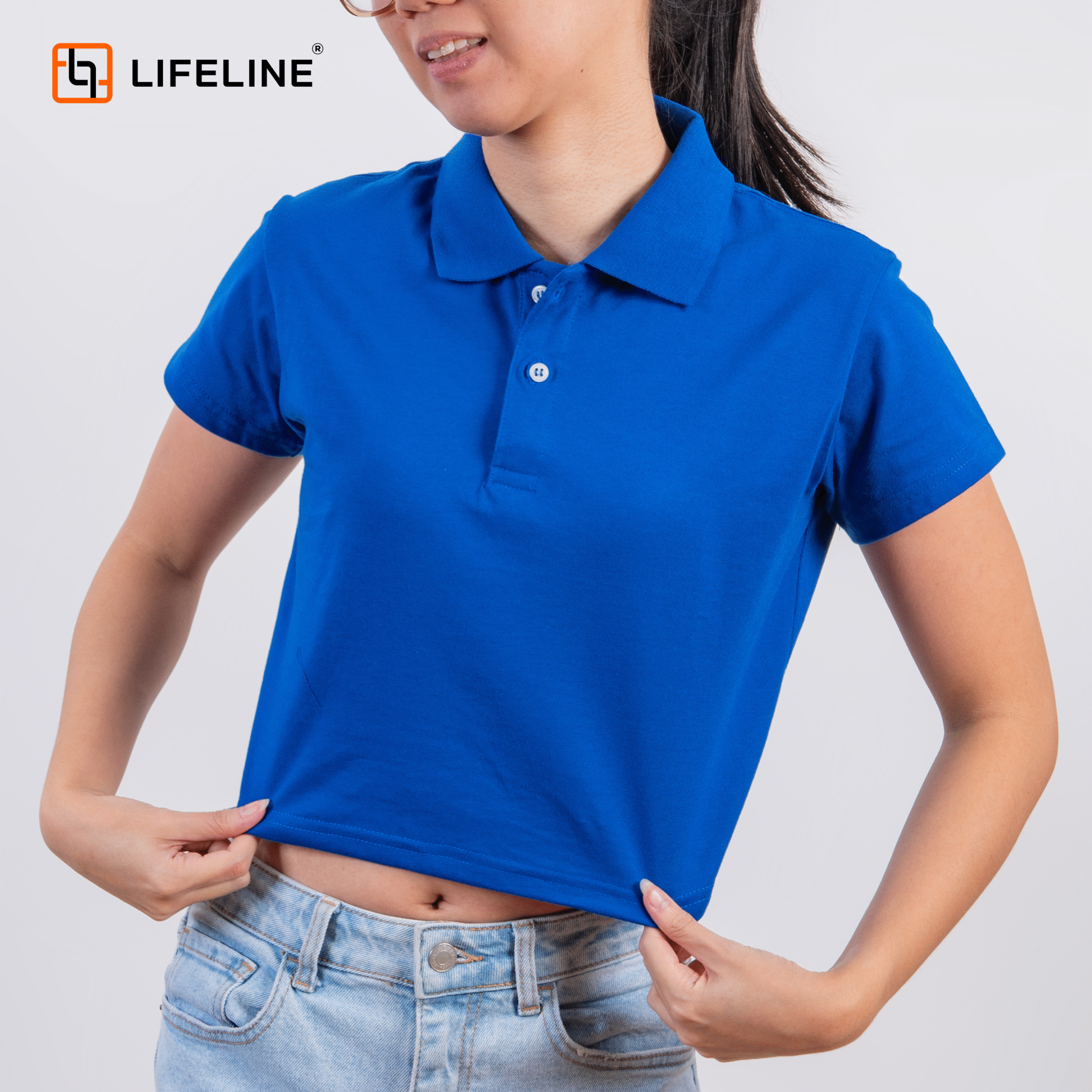 Lifeline Crop Top Polo Shirt